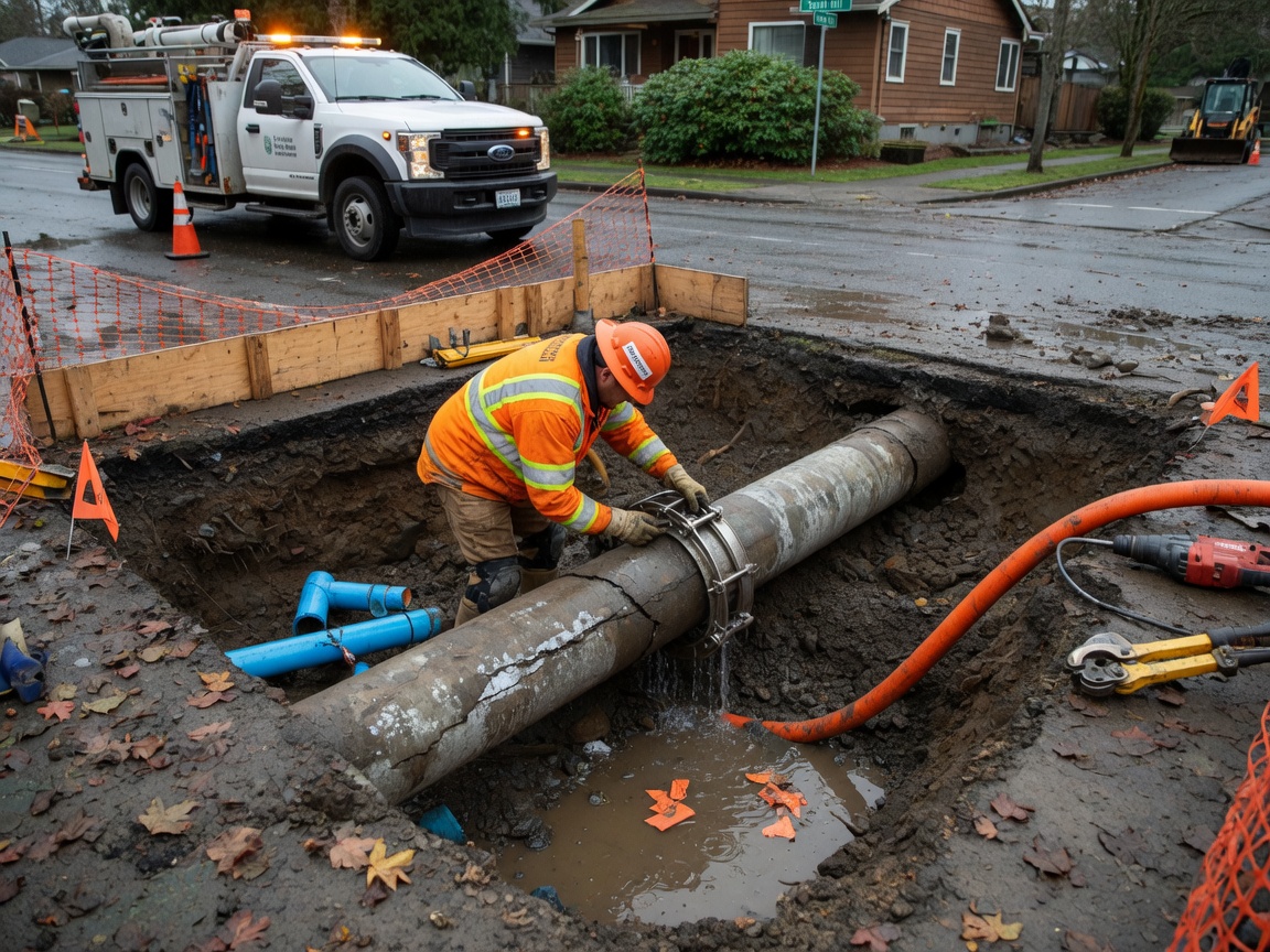 Broken Water Line Repair in Puyallup