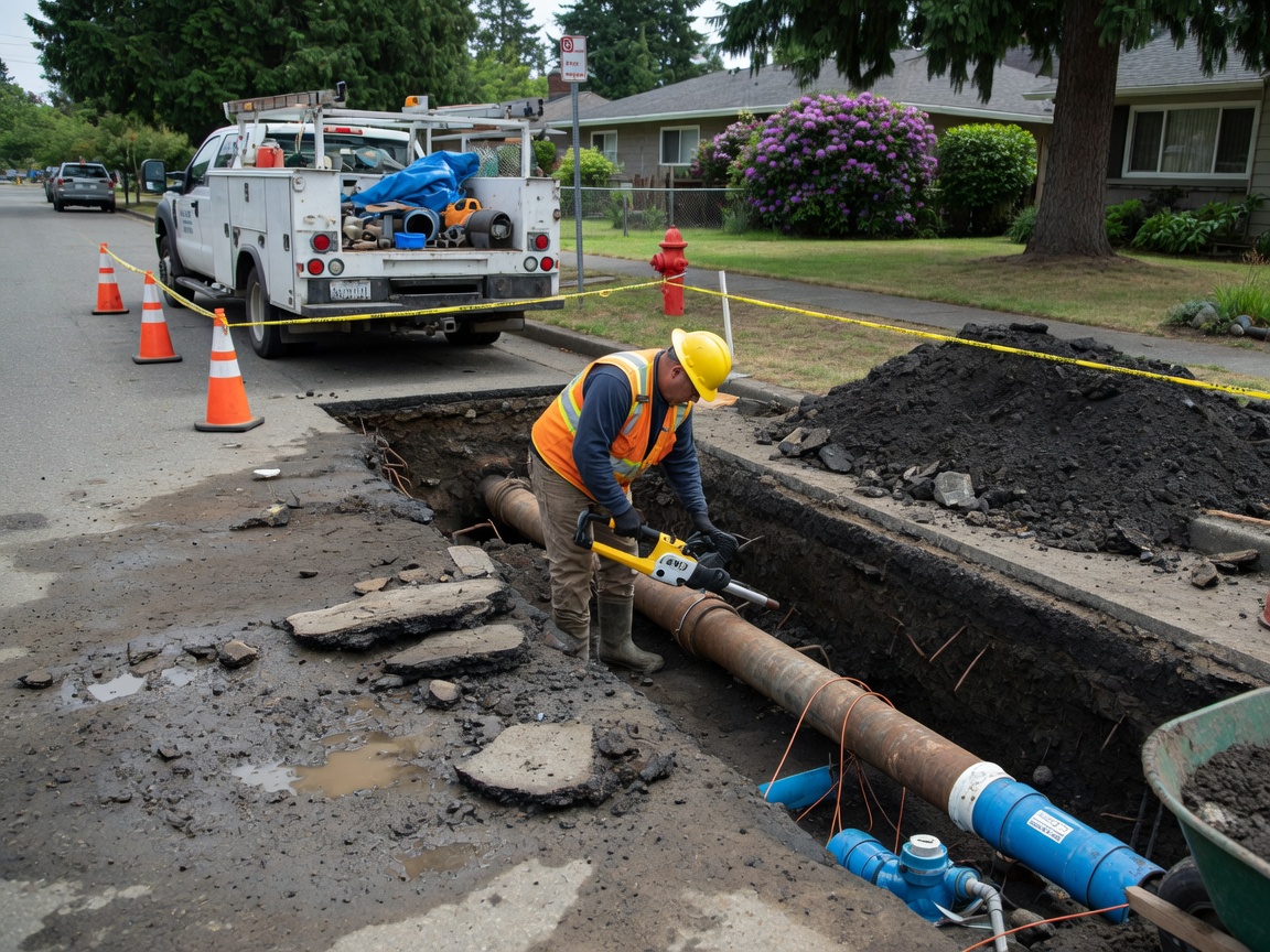 Main Water Line Replacement in Puyallup