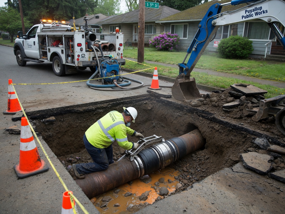 Underground Water Line Repair in Puyallup