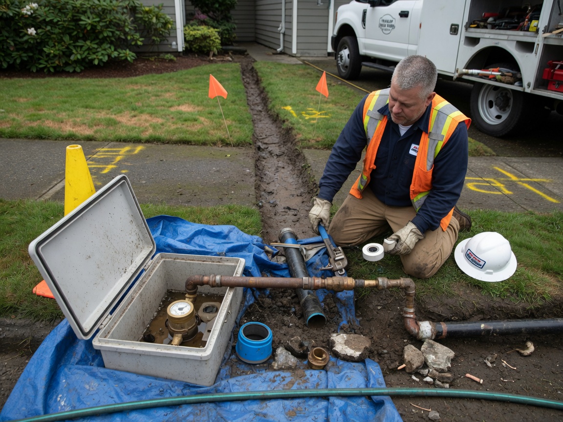 Water Line Repair in South Hill Park