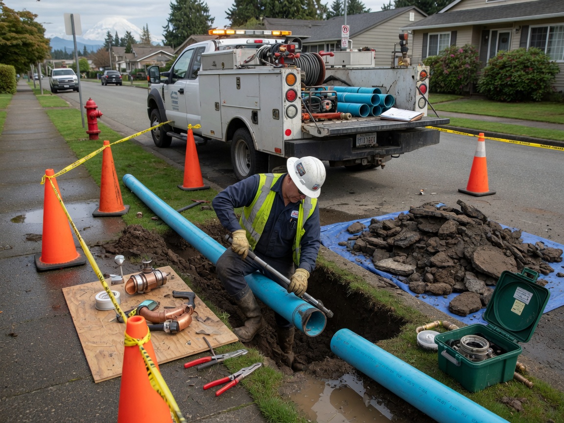 Water Service Line Repair in Puyallup